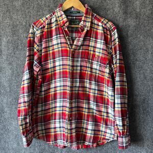 Woolrich Shirt Mens Medium Plaid Flannel‎ Button Up Outdoor Long Sleeve Classic